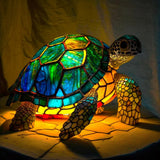 Stained Glass Animal-Shaped Tiffany Table Lamp With LED Light - Image 2