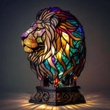 Stained Glass Animal-Shaped Tiffany Table Lamp With LED Light - Image 3