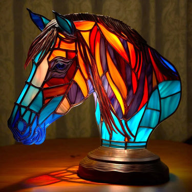 Stained Glass Animal-Shaped Tiffany Table Lamp With LED Light - Image 6