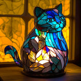 Stained Glass Animal-Shaped Tiffany Table Lamp With LED Light - Image 7