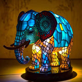 Stained Glass Animal-Shaped Tiffany Table Lamp With LED Light - Image 4