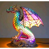 Stained Glass Animal-Shaped Tiffany Table Lamp With LED Light - Image 8