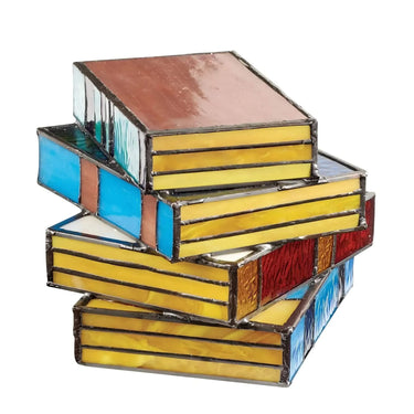 Stained Glass Book Lamp With Warm Illumination - Image 4