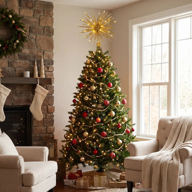 Starburst Christmas Tree Topper With Warm White LED Lights - Image 2