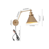 Swing Arm Wall Lamp With Adjustable Metal Shade - Image 2