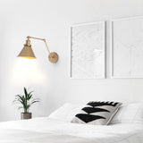 Swing Arm Wall Lamp With Adjustable Metal Shade - Image 5