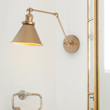 Swing Arm Wall Lamp With Adjustable Metal Shade - Image 7