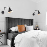 Swing Arm Wall Lamp With Adjustable Metal Shade - Image 8