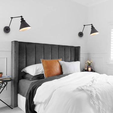 Swing Arm Wall Lamp With Adjustable Metal Shade - Image 8