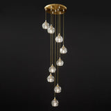 Swirl Crystal Dome Cluster Pendant Light With Metal Canopy - Image 5