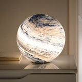 Swirled Glass Moon Table Lamp With Remote Control - Image 1