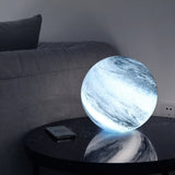 Swirled Glass Moon Table Lamp With Remote Control - Image 5