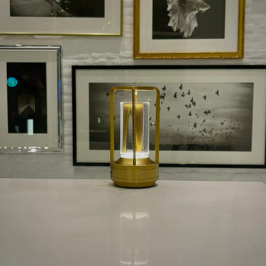 Touch Control Cordless Lantern Lamp With Metal Frame - Image 4