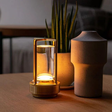 Touch Control Cordless Lantern Lamp With Metal Frame - Image 6