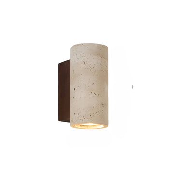 Travertine LED Up And Down Wall Light With Japandi Glow - Image 1