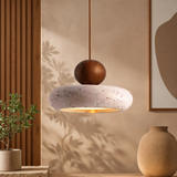 Travertine Pendant Light With Natural Stone Shade - Image 4