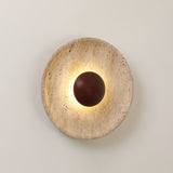 Travertine Wall Lamp With Sphere Halo - Image 7