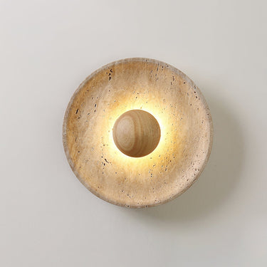 Travertine Wall Lamp With Sphere Halo - Image 8