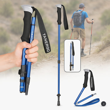 Trekking Poles For Men Lightweight Foldable Hiking Walking Sticks With Quick-Lock - Image 4