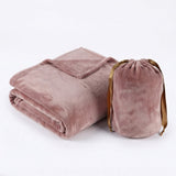 Portable USB Heated Blanket Soft Fleece Throw With Storage Bag - Image 1