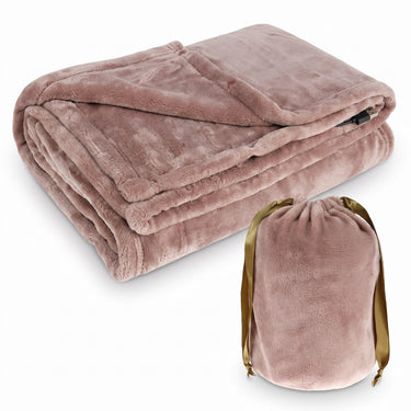 USB Heated Blanket Throw Cordless Portable Fleece Wrap With Travel Bag - Image 1
