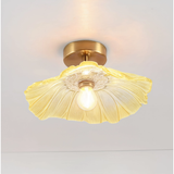 Vintage Glass Flower Light With Adjustable Drop - Image 4