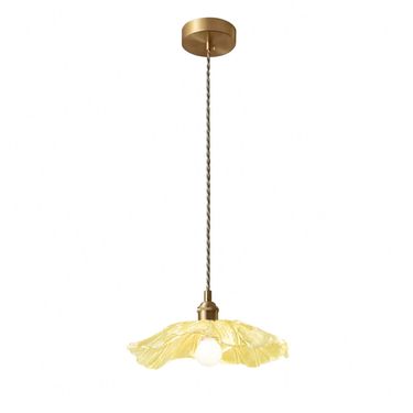 Vintage Glass Flower Light With Adjustable Drop - Image 7