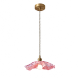 Vintage Glass Flower Light With Adjustable Drop - Image 8