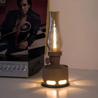 Vintage Rechargeable LED Lantern With Blow-To-Extinguish Function - Image 5