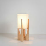 Wabi Sabi Floor Lamp With Handcrafted Fabric Shade - Image 7