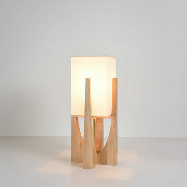 Wabi Sabi Floor Lamp With Handcrafted Fabric Shade - Image 7