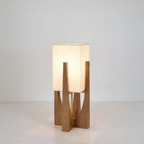 Wabi Sabi Floor Lamp With Handcrafted Fabric Shade - Image 8