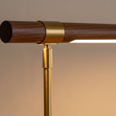 Walnut T Bar Desk Lamp With Brass Base - Image 4