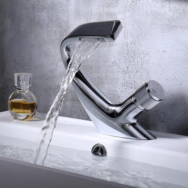 Waterfall Sink Faucet With Single Handle Mixer For Modern Bathrooms - Image 2