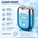 Waterproof Quiet Electric Shaver With Dual Blade System For Sensitive Skin - Image 7