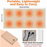 Wearable Heated Blanket With 8 Heating Zones 3 Heat Levels And USB Power - Image 8