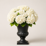 Weatherproof Silk Hydrangea Set With 5 Full Heads For Porch & Patio Decor - Image 6