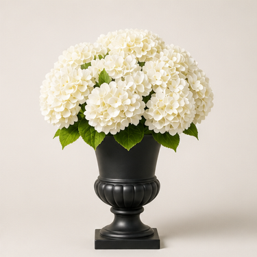 Weatherproof Silk Hydrangea Set With 5 Full Heads For Porch & Patio Decor - Image 6
