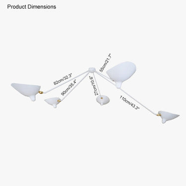 Womo Semi-Flush Multi Arm Chandelier - Image 18