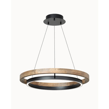 Womo Wood Circular LED Chandelier - Image 1