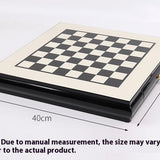 Wooden Board Chess Set With Creative Zinc Alloy Paint Pieces - Image 6