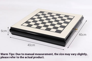 Wooden Board Chess Set With Creative Zinc Alloy Paint Pieces - Image 6