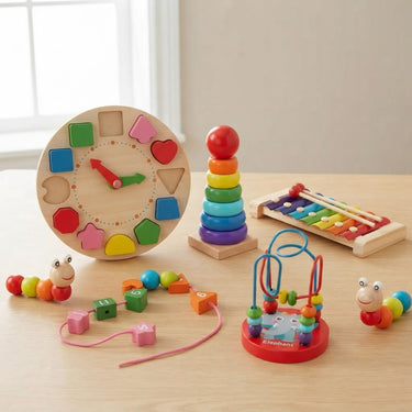 Wooden Montessori Activity Set For Sensory And Motor Development - Image 1