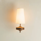 Wooden Wall Lamp With Fabric Shade - Image 4