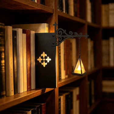 Wrought Iron Bookshelf Light With Hanging Pendant - Image 5